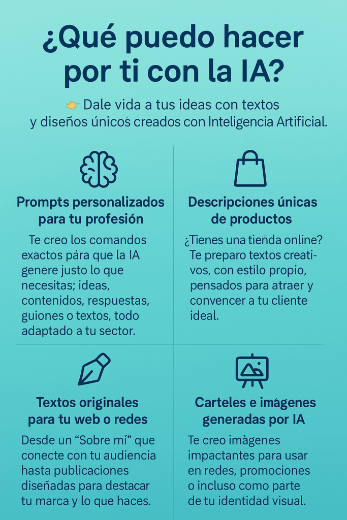 que puedo hacer por ti con ia en textos27